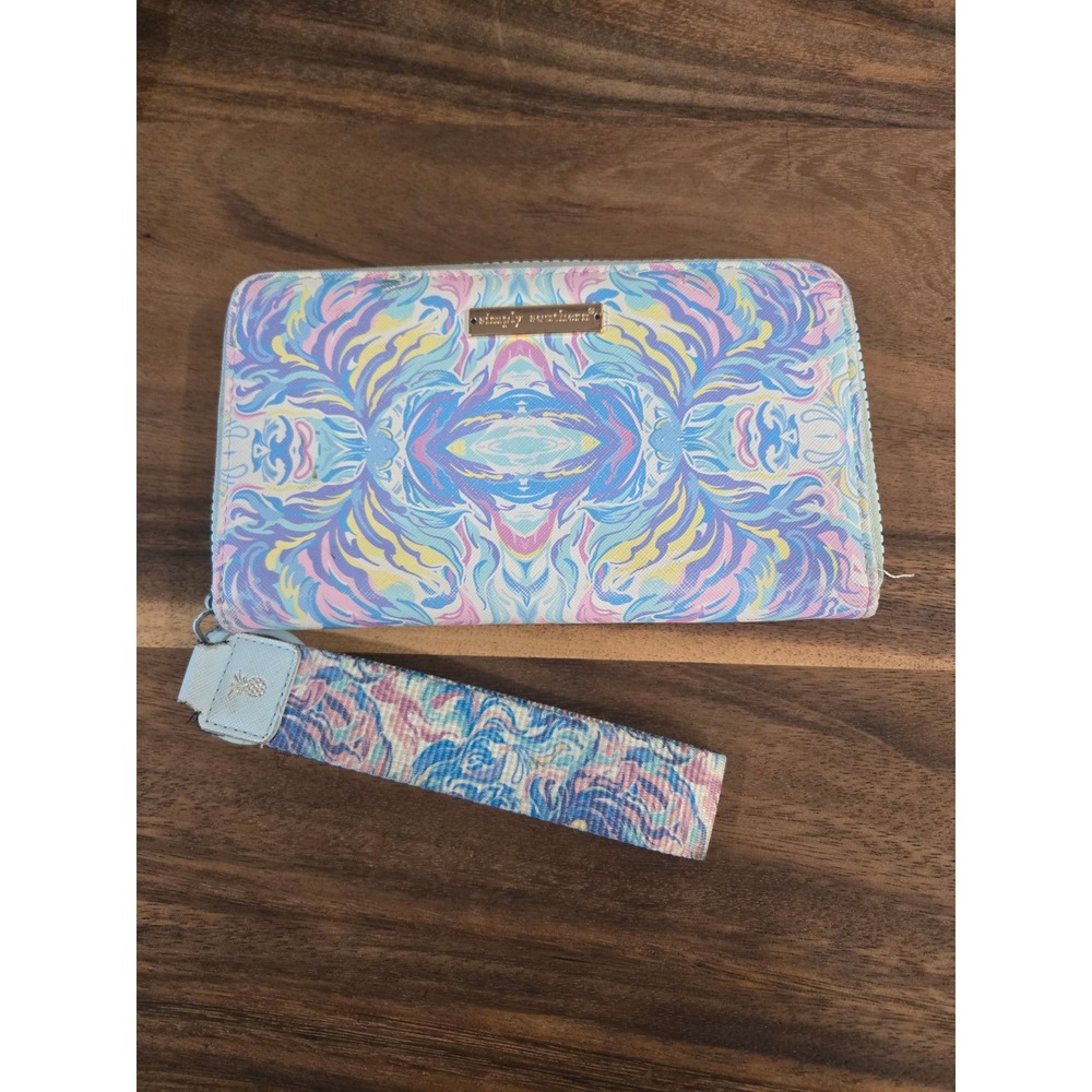 Simply Southern Women Multicolor Abstract Paisley Zip Around Wristlet Wallet